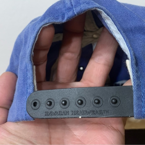 Vintage Hawaiian Headwear Embroidered Snap Back Hat Adult One Size Blue - Picture 5 of 8